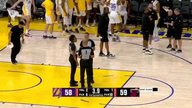 NBA夏季联赛：热火vs湖人第3节中文解说回放