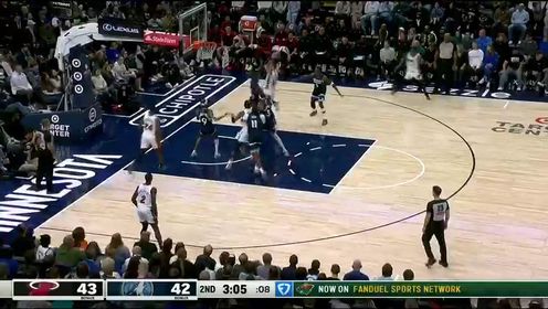 《NBA全场集锦》NBA常规赛：热火vs森林狼第2节英文原声回放
