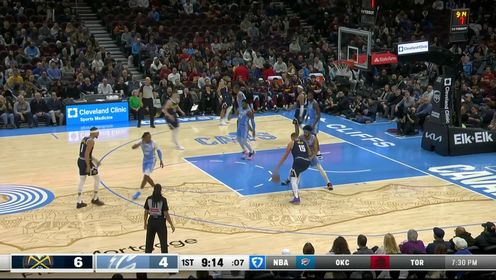 《NBA骑士》凭借吨位强行碾压 约基奇纵横禁区打板上篮建功