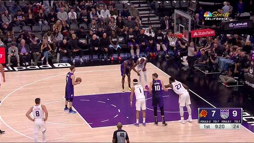 《NBA全场集锦》NBA常规赛：太阳vs国王第1节英文原声回放