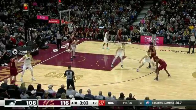 NBA常规赛：爵士vs骑士第4节中文解说回放