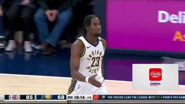 NBA常规赛：快船vs步行者第3节中文解说回放