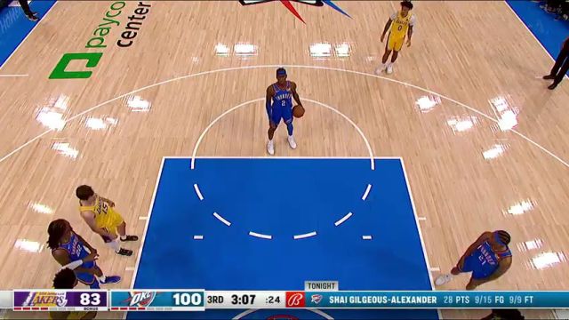 NBA常规赛：湖人vs雷霆英文原声全场回放