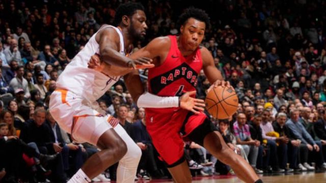 斯科蒂-巴恩斯vs太阳集锦 拿下23+7一身钢筋铁骨能攻能防