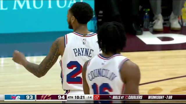 NBA常规赛：76人vs骑士第4节英文原声回放