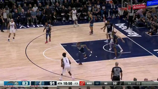 NBA常规赛：魔术vs森林狼英文原声全场回放