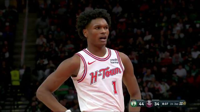 NBA常规赛：凯尔特人vs火箭第2节英文原声回放