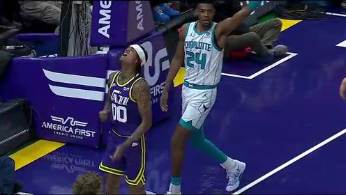 《NBA全场集锦》NBA常规赛：黄蜂vs爵士第4节英文原声回放