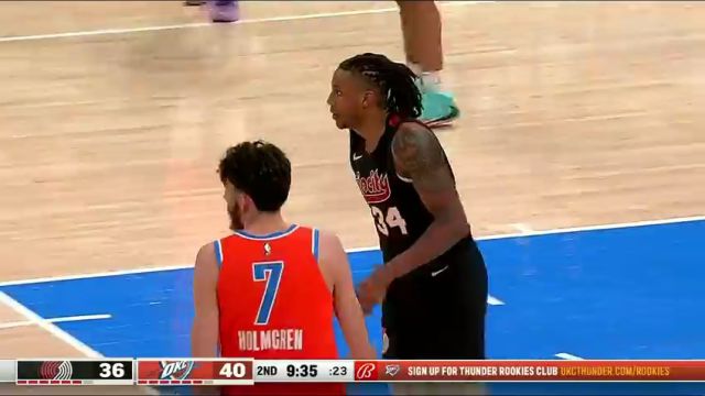 开拓者vs雷霆第2节中文解说回放