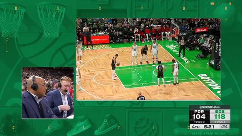 《波士顿凯尔特人》NBA常规赛：开拓者vs凯尔特人第4节英文原声回放