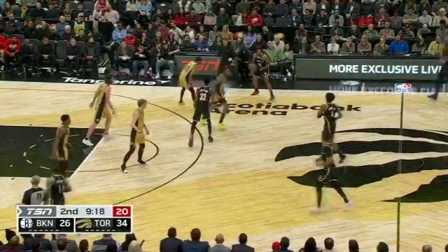 NBA常规赛：篮网vs猛龙第2节英文原声回放