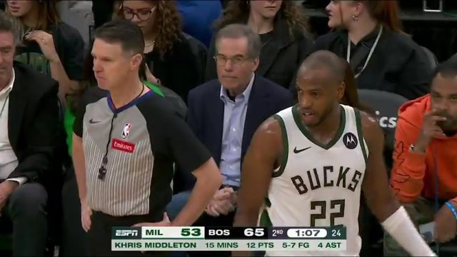 NBA常规赛：雄鹿vs凯尔特人第2节英文原声回放