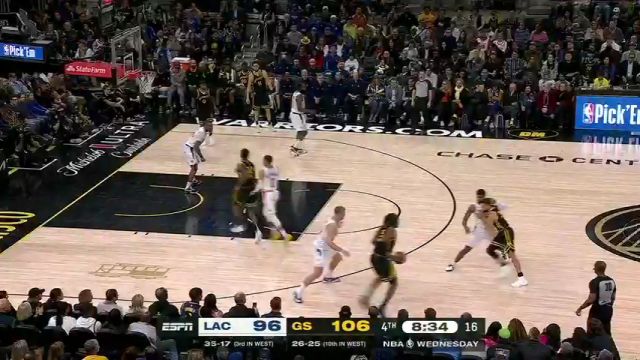 库里1V2惨遭抢断 乔治反击快攻成功拿下2+1