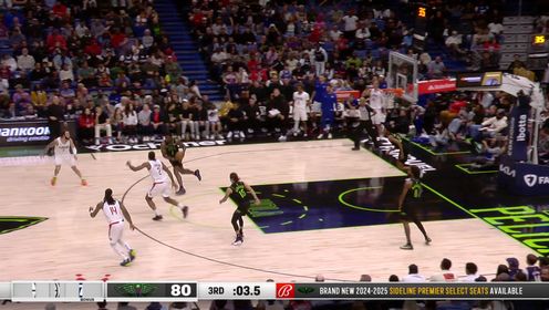 《TOP时刻》16日NBA最佳镜头 锡安3.5秒全场奔袭罚球线起跳压哨抛投打进