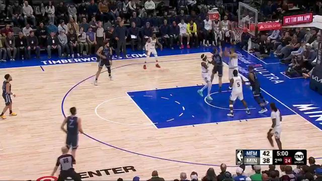 NBA常规赛：灰熊vs森林狼第2节英文原声回放
