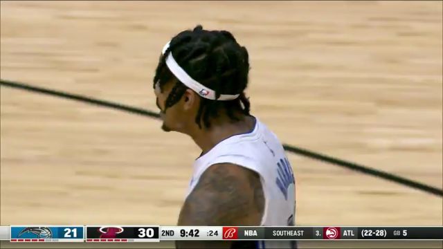 NBA常规赛：魔术vs热火第2节中文解说回放