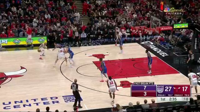 国王vs公牛第1节中文解说回放