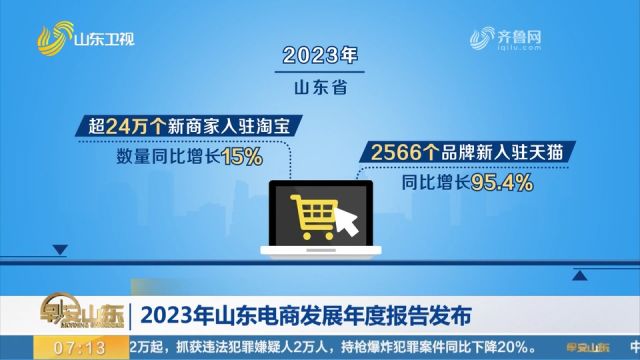 2023年山东电商发展年度报告发布,山东超24万个新商家入驻淘宝