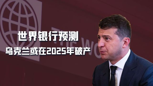 泽连斯基还能撑多久,世界银行表态:预计2025年,乌克兰政府破产