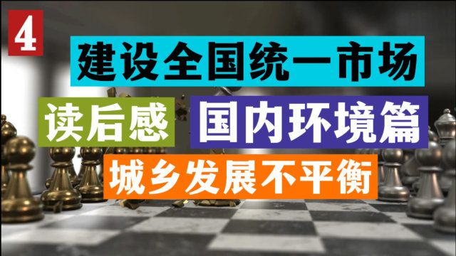 加快建设全国统一大市场 读后感—宏观国内环境篇(4)城乡发展不平衡