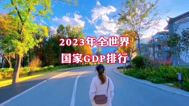 2023年全世界国家GDP排行,祖国高速发展,看看我国排在第几