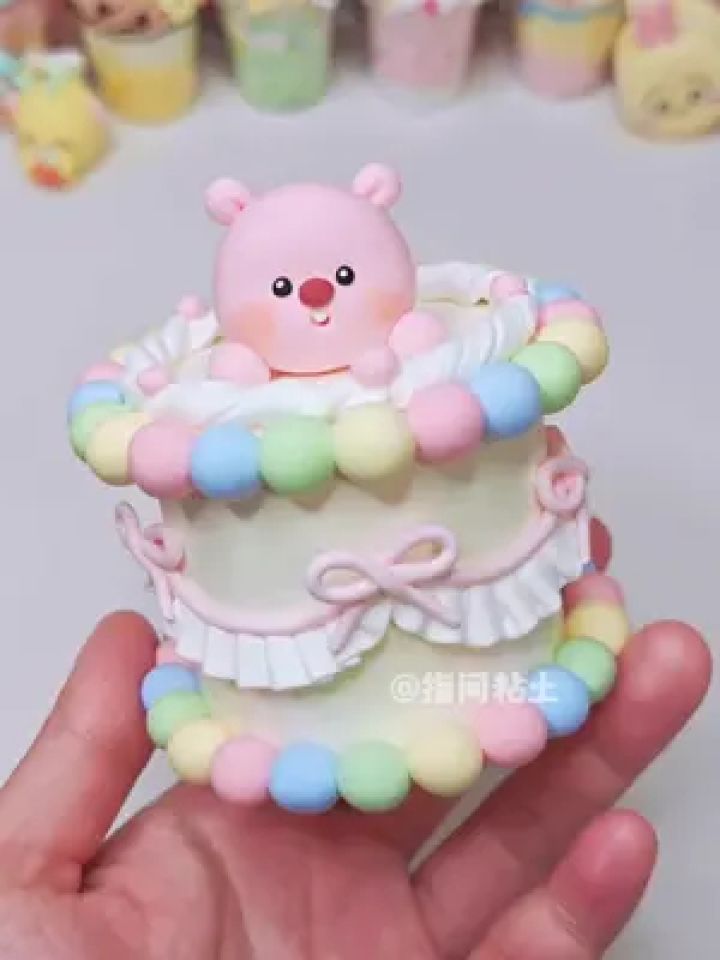 粘土教程|loopy粘土蛋糕收纳盒#超轻粘土 #手工diy #我的手工日常