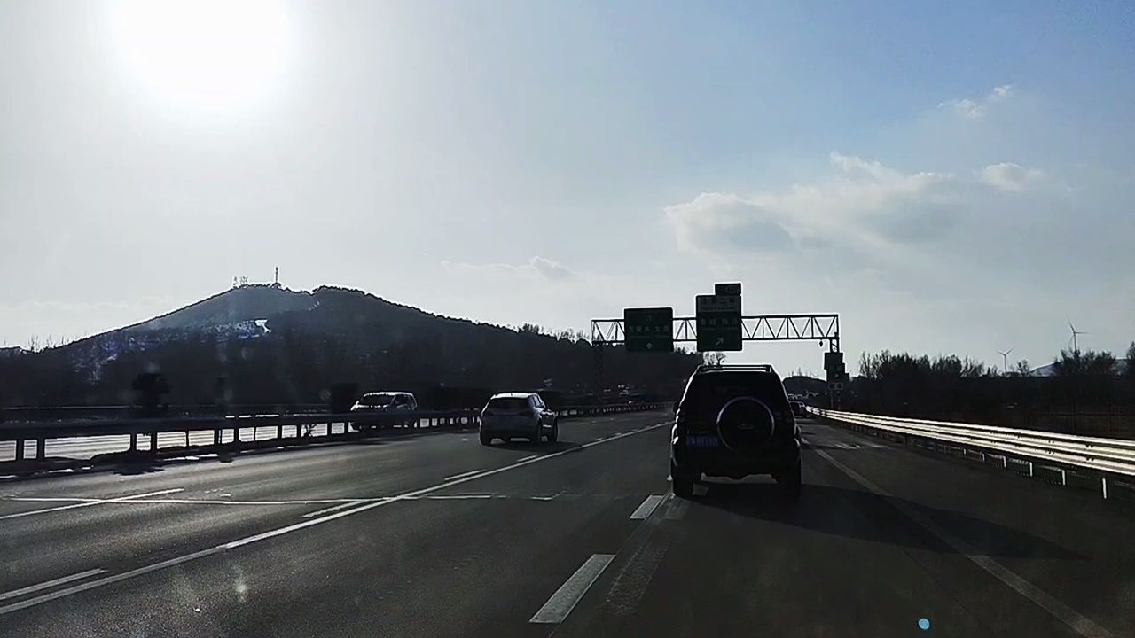 从京昆高速路变线驶入太原二环高速路