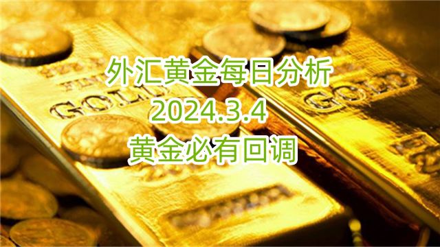 外汇黄金每日分析 2024.3.4 外汇黄金作手