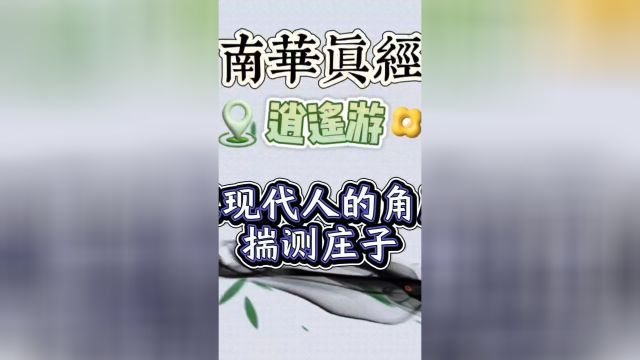 以现代人的角度揣测庄子