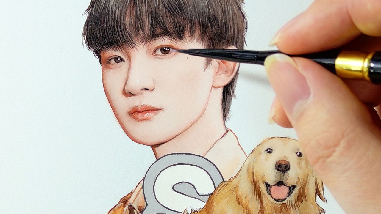 【水彩画】周深,他唱歌也太好听了吧!