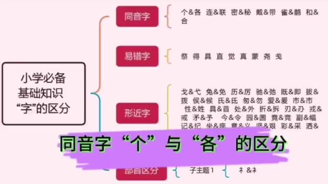 小学基础字解析及辨析