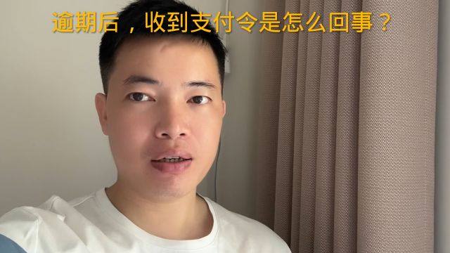 逾期后,收到支付令是怎么回事?