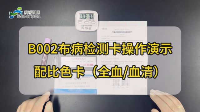 布病抗体检测卡操作演示,赛诺利康生物布病抗体快速检测卡