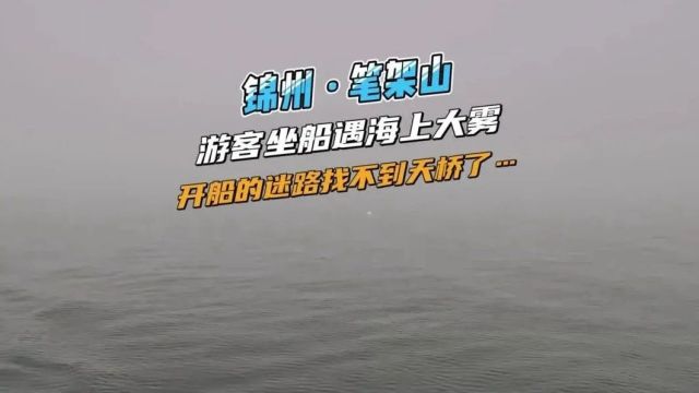 游客在笔架山坐船遇海上大雾 开船的迷路找不到天桥了…