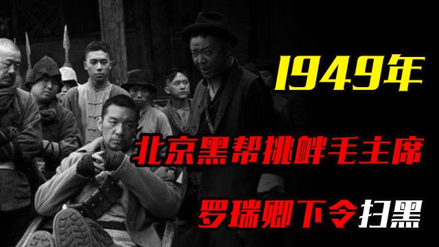 黑帮 横屏1949年北京黑帮挑衅毛主席,罗瑞卿紧急下令扫黑:枪毙三霸一虎