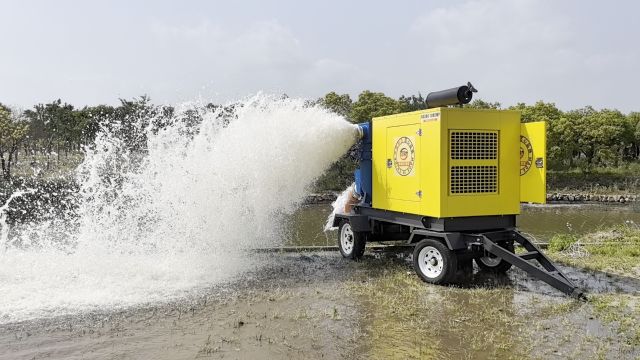 大流量高扬程排涝泵车,移动式防汛排水泵站,柴油机水泵