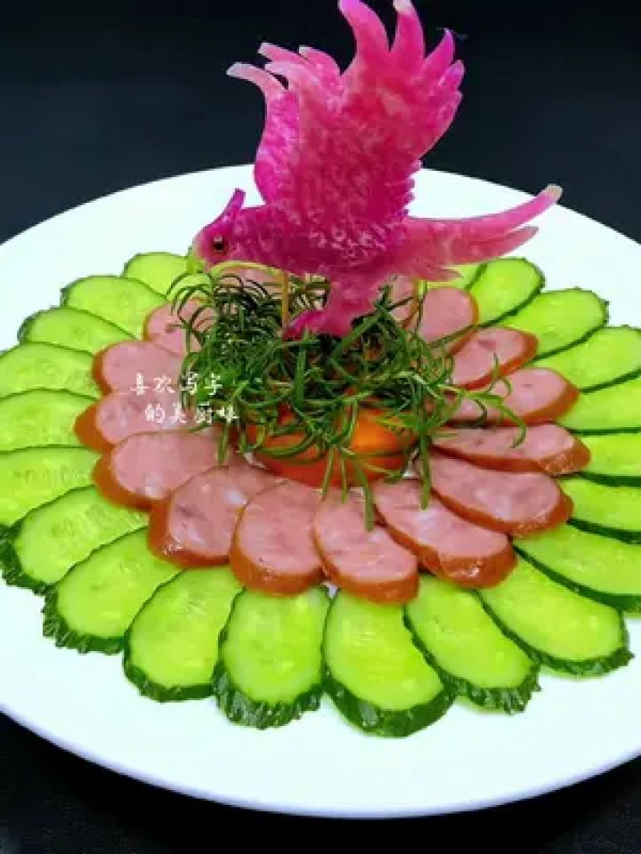 美食 #果蔬雕刻#凉菜摆盘装饰技巧