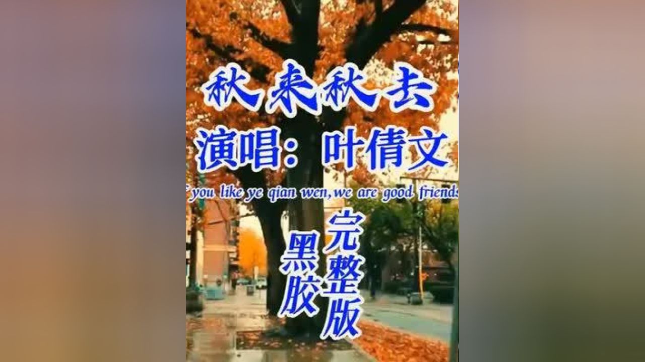 秋去秋来-叶倩文 可惜每当叶落便念你更深 #音乐分享 #老歌回顾#伤感