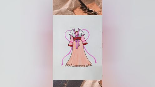简笔画古风汉服#亲子互动