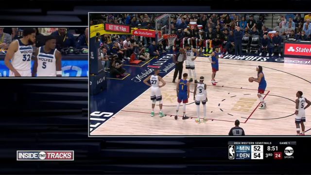 NBA季后赛：森林狼vs掘金第3节英文原声回放