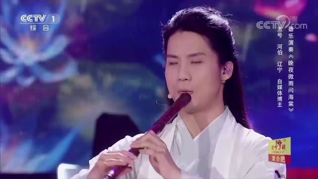 自媒体博主器乐演奏《晚夜微雨问海棠》,爱恨此消彼长,念想从未消亡