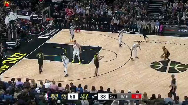 NBA常规赛：掘金vs爵士英文原声全场回放
