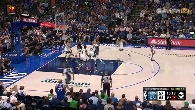 NBA季后赛：森林狼vs独行侠第3节英文原声回放