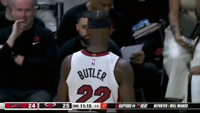 NBA常规赛：猛龙vs热火第2节英文原声回放