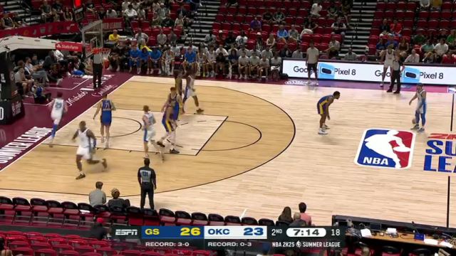 NBA夏季联赛：勇士vs雷霆第2节中文解说回放