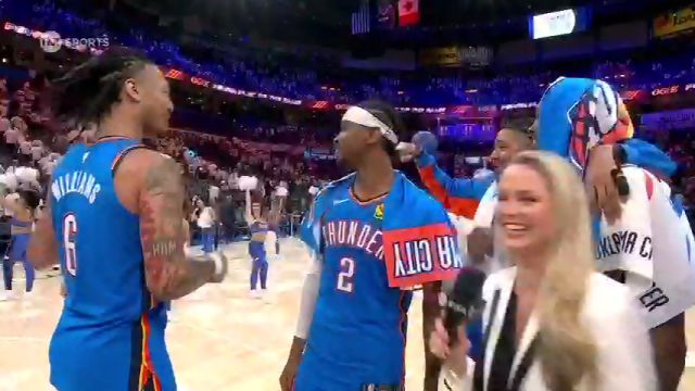 借全国转播的机会 切特赛后采访时给好兄弟SGA拉票MVP
