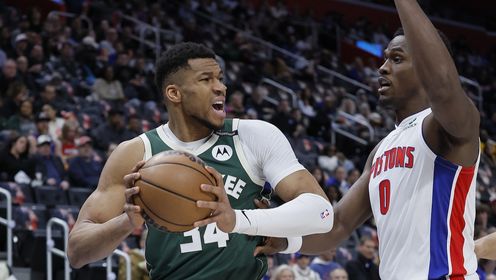 《NBA全场集锦》【原声】雄鹿125-119活塞 字母哥轰30+三双雄鹿客场击败活塞