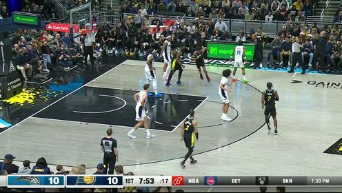 《NBA全场集锦》精妙空中作业！托平接哈利伯顿边线发球空接暴扣大秀操作