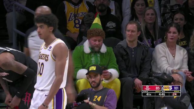 NBA常规赛：火箭vs湖人第4节英文原声回放