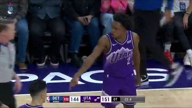 NBA常规赛：活塞vs爵士英文原声全场回放